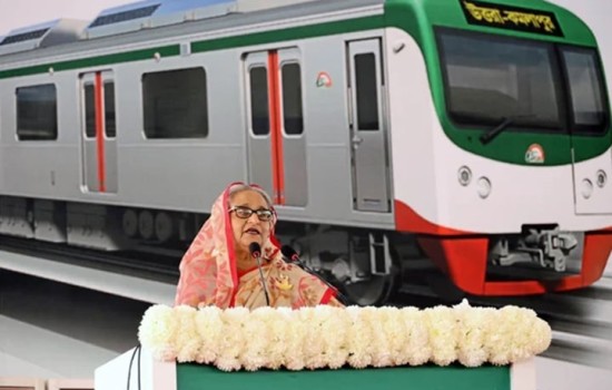 স্মার্ট বাংলাদেশের নতুন সংযোজন মেট্রোরেল : প্রধানমন্ত্রী