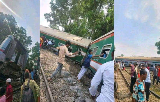 কুমিল্লায় বিজয় এক্সপ্রেসের ৮ বগি লাইনচ্যুত