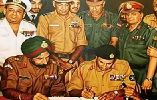 ভারতে সেনাপ্রধানের অফিস থেকে সরিয়ে ফেলা হয়েছে পাকবাহিনীর আত্মসমর্পণের ঐতিহাসিক ছবিটি