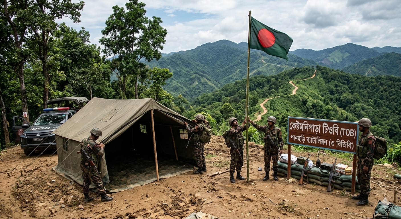 সীমান্ত অপরাধ ও পাহাড়ি সন্ত্রাস দমনে কেষ্টমনিপাড়ায় বিজিবি’র নতুন ক্যাম্প স্থাপন