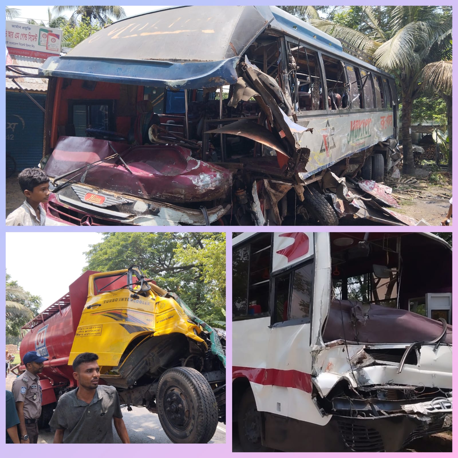 খুলনা-যশোর মহাসড়কে বাস ও ট্যাঙ্কারের ত্রিমুখী সংঘর্ষে ব্যাপক হতাহত