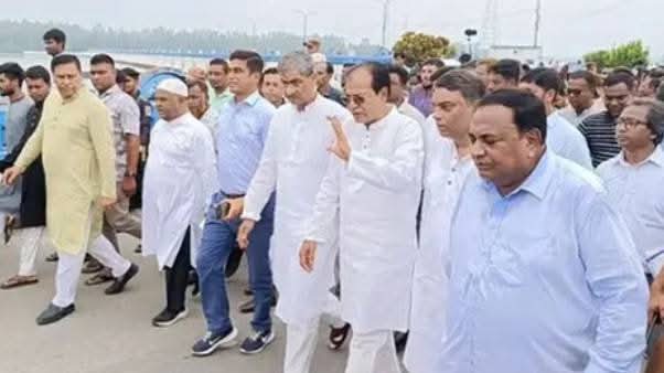তিস্তা ব্যারেজ পরিদর্শন করলেন তিন মন্ত্রী: